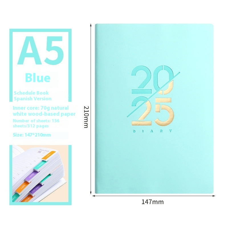 Soft Leather A5 Daily Plan Schedule Book
