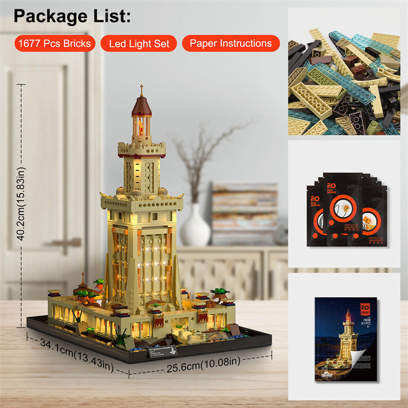 LED Building Block Lighting Building Puzzle Model