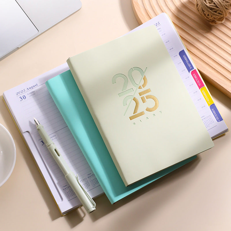 Soft Leather A5 Daily Plan Schedule Book
