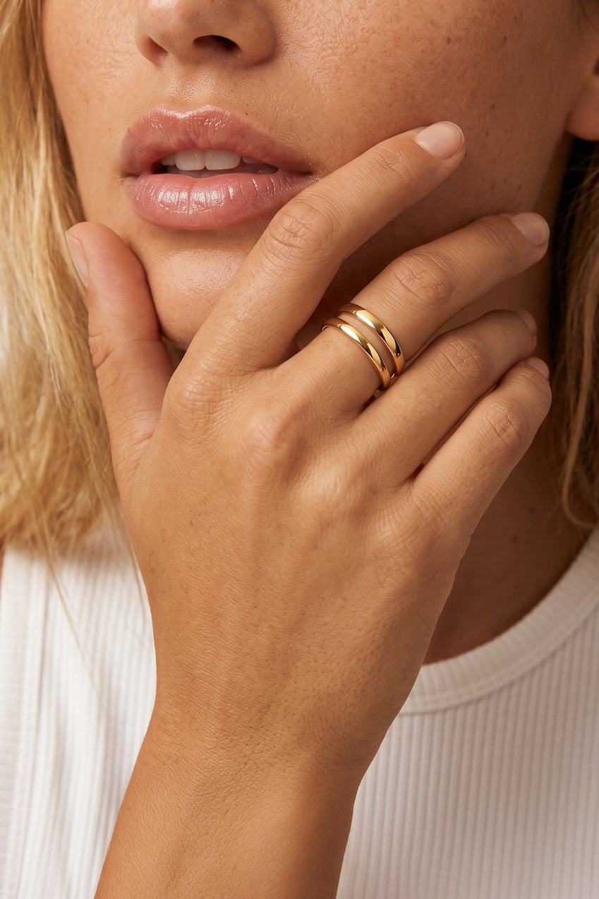 Adjustable Double Band Ring by MUCHV - E36