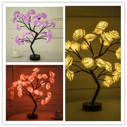 USB Rose Bonsai Tree Night Lamp