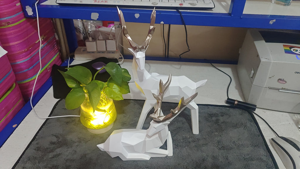 Resin Deers Sculpture Statue Ornament