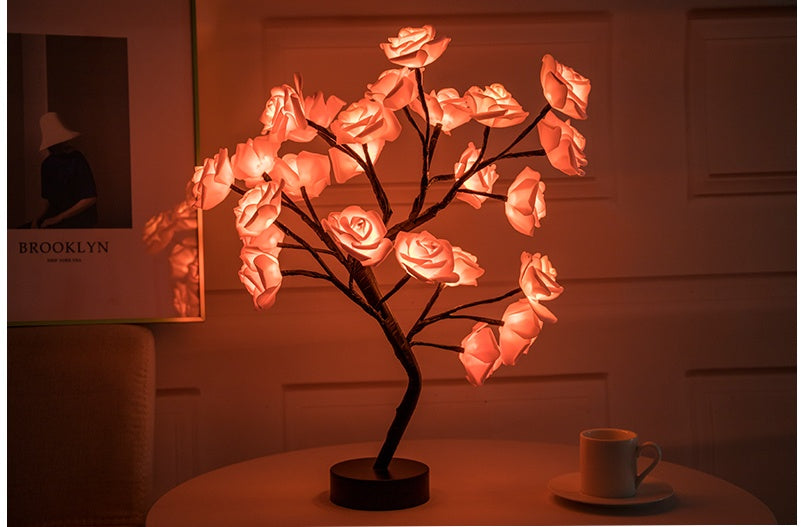 USB Rose Bonsai Tree Night Lamp