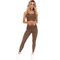 Leopard Print Fitness Sports Yoga Suit
