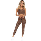 Leopard Print Fitness Sports Yoga Suit