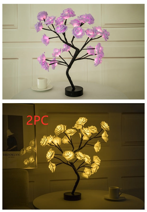 USB Rose Bonsai Tree Night Lamp