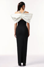 Lucifa Halter Sleeveless Bow Diamond Ribbon Bandage Maxi Dress by Bella Barnett - D250301626