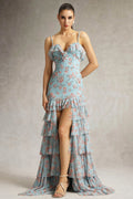 Haliy Floral Print Ruffle Maxi Dress by Bella Barnett - D250703301