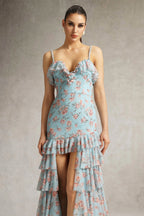 Haliy Floral Print Ruffle Maxi Dress by Bella Barnett - D250703301