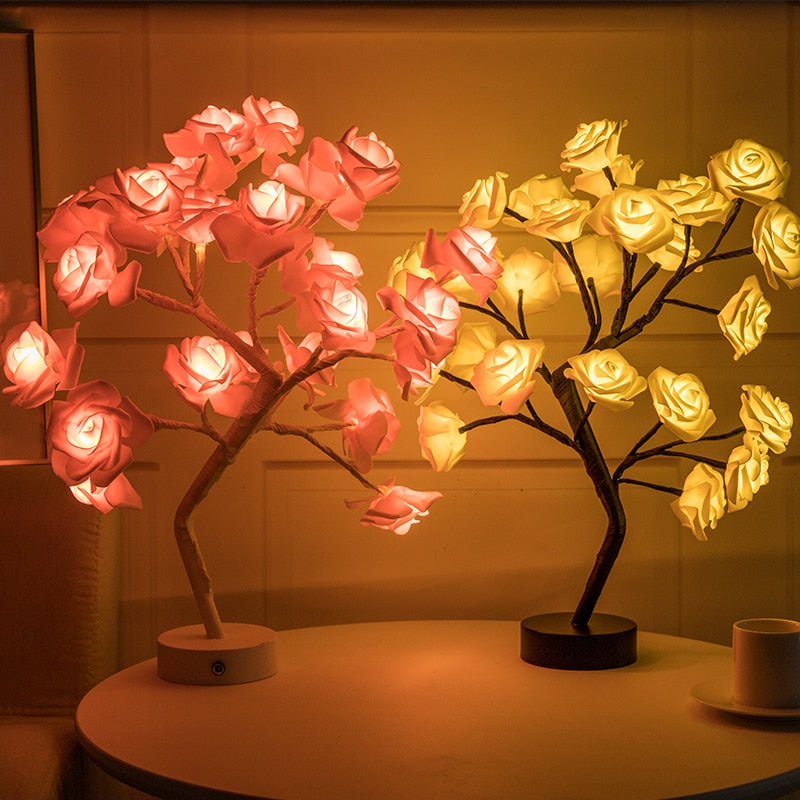 USB Rose Bonsai Tree Night Lamp
