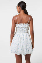 Tie Front Ditsy Puffball Dress by Pink Vanilla - SS25128P014