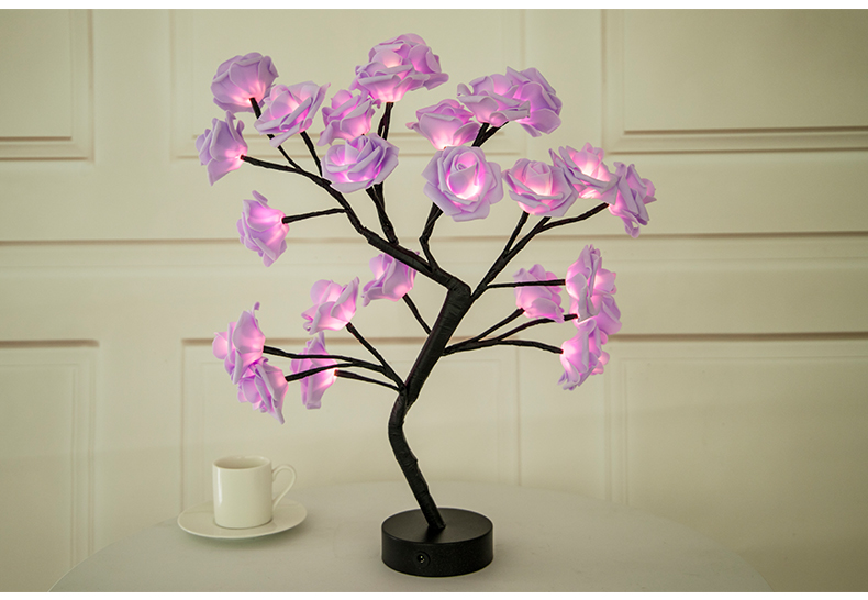 USB Rose Bonsai Tree Night Lamp