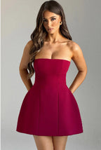 Casual Backless Slim Tube Dress For Women