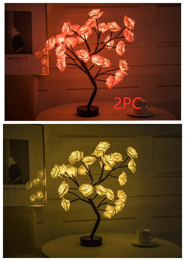 USB Rose Bonsai Tree Night Lamp