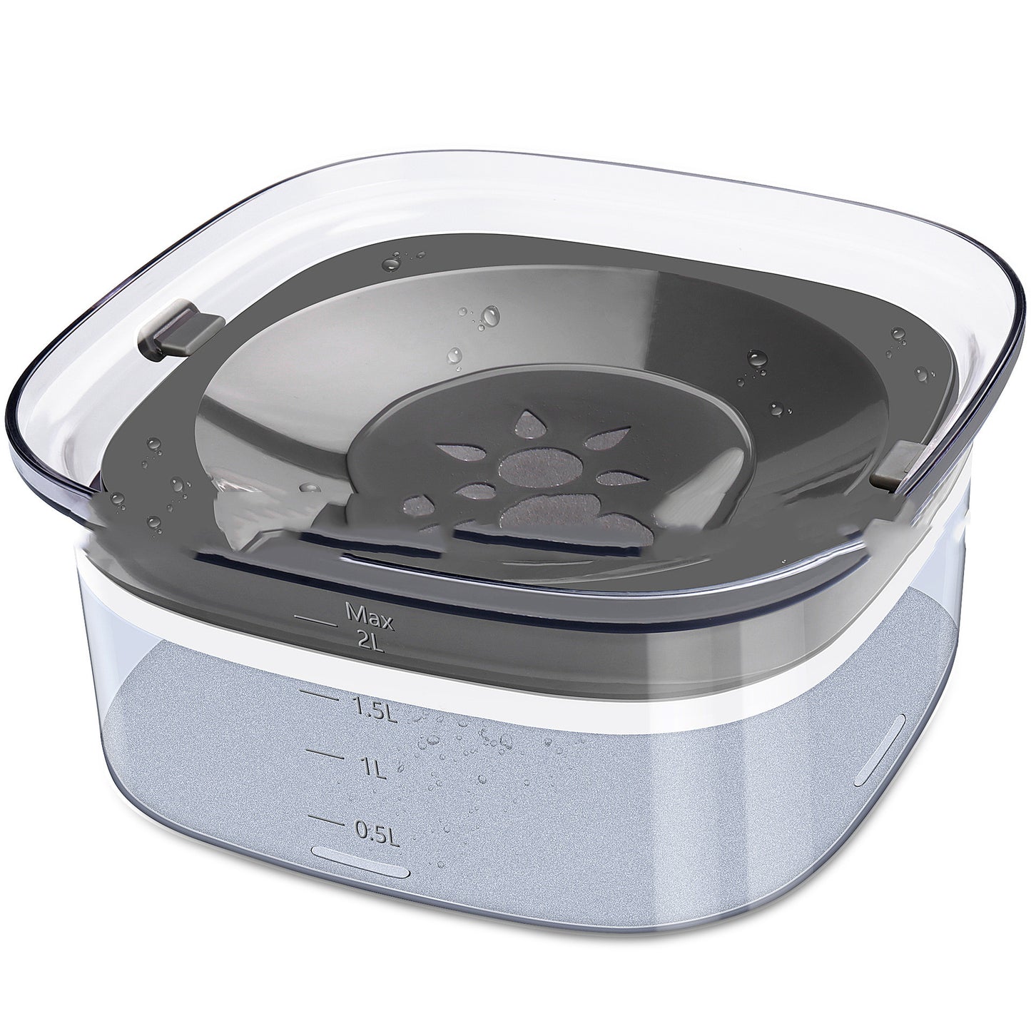 Large Capacity Spill Proof 70oz Dog Water Bowl