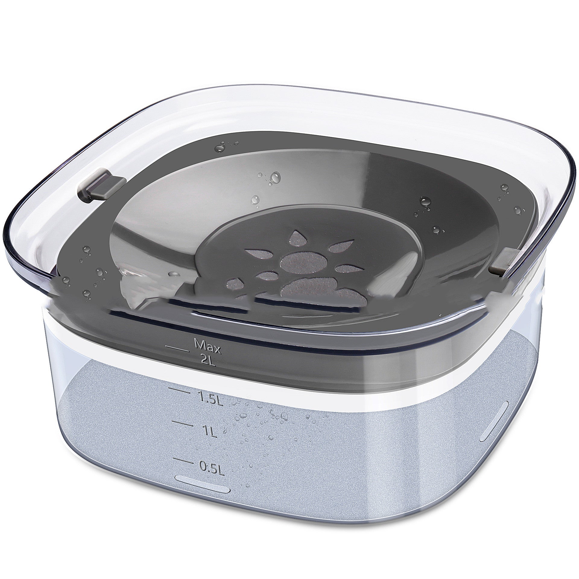 Large Capacity Spill Proof 70oz Dog Water Bowl