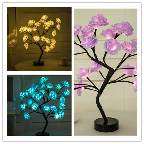 USB Rose Bonsai Tree Night Lamp