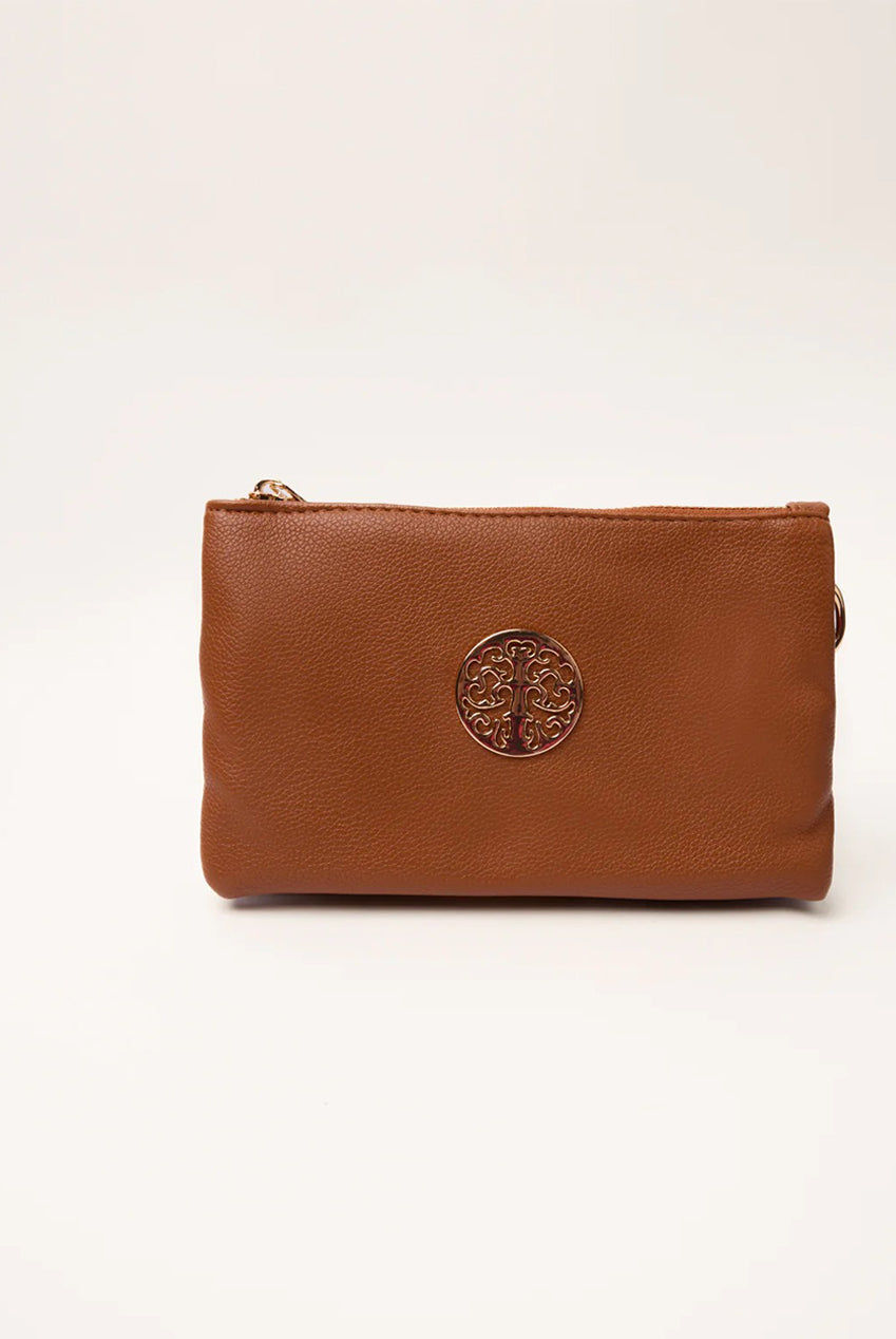 Detailed Zip Up Purse With Detachable Strap by Blue Vanilla - BV269300084