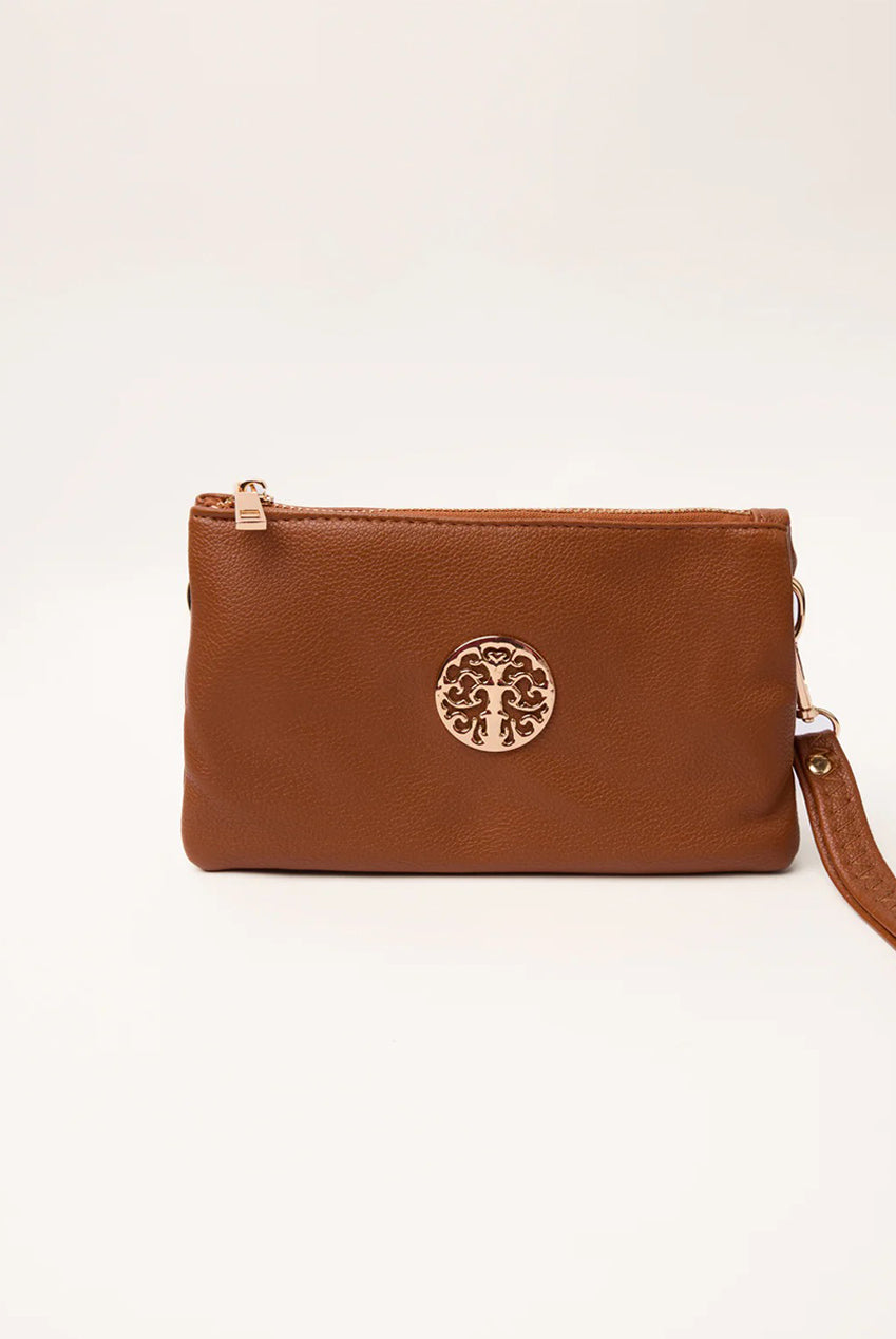 Detailed Zip Up Purse With Detachable Strap by Blue Vanilla - BV269300084