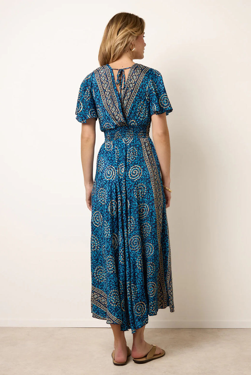 Wrap Over Tie Back Maxi Dress by Blue Vanilla - BV269913002