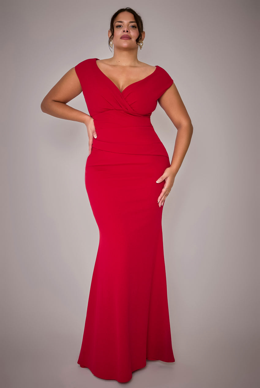 Goddiva Plus Bardo Maxi Dress