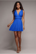 Multiway Mini Dress - Cobalt Blue by Goddiva - DR2361C