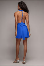 Multiway Mini Dress - Cobalt Blue by Goddiva - DR2361C
