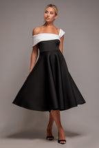 Goddiva One Shoulder A Line Midi Dress