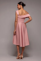 Goddiva One Shoulder A Line Midi Dress