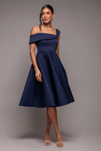 Goddiva One Shoulder A Line Midi Dress