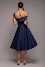 Goddiva One Shoulder A Line Midi Dress
