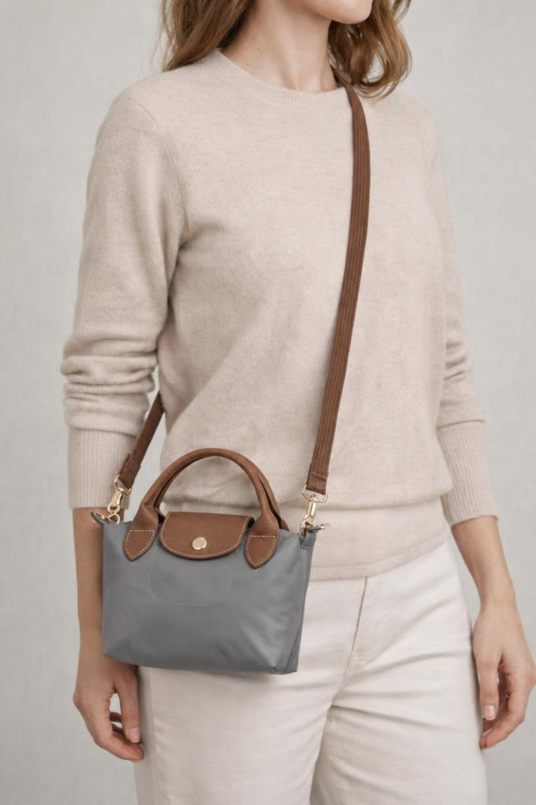 Mini Pouch Crossbody Bag In Grey by SVNX - HB348511