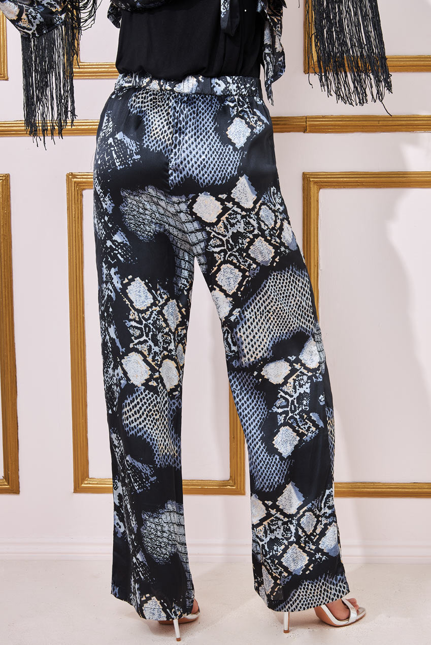Goddiva Foil Print Kimono With Tassels