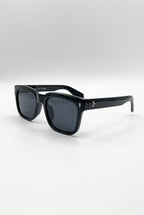 Square Sunglasses In Black by SVNX - SG2502346