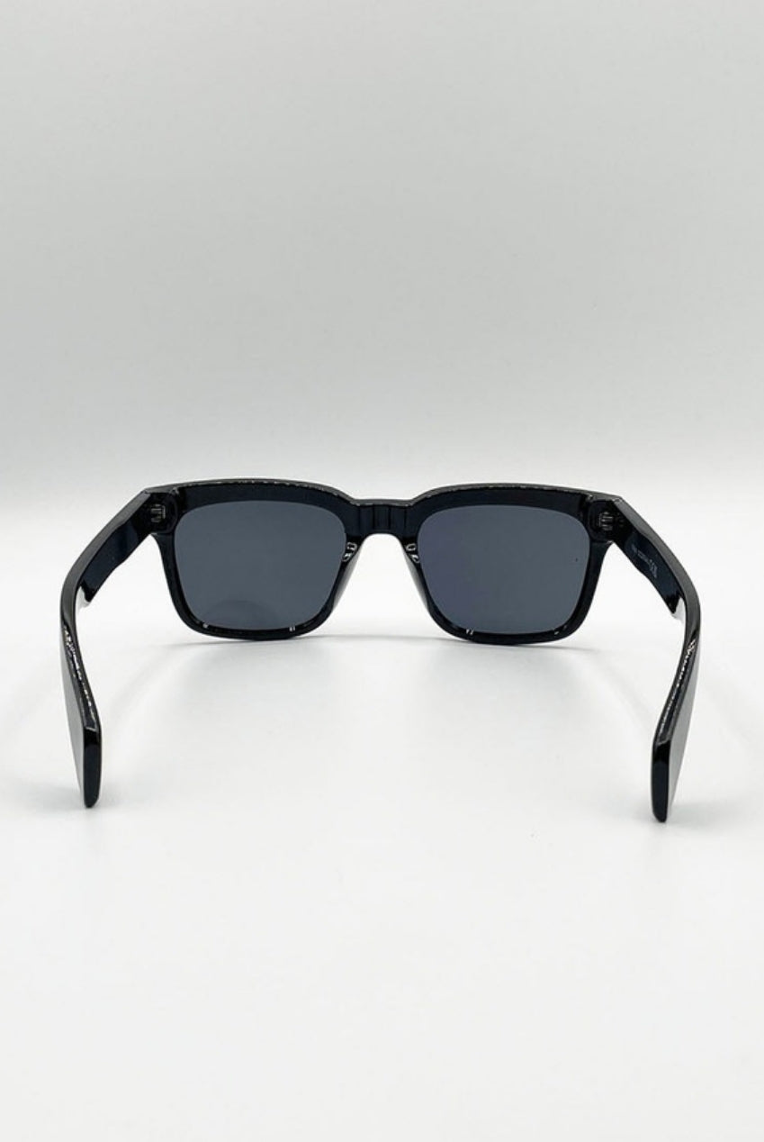 Square Sunglasses In Black by SVNX - SG2502346