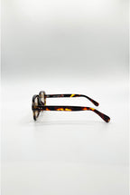 Bold Square Sunglasses In Tortoiseshell by SVNX - SG2603105