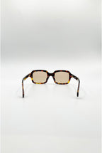 Bold Square Sunglasses In Tortoiseshell by SVNX - SG2603105