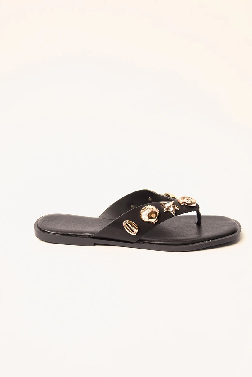 Sea Life Embellished Flip Flops by Blue Vanilla - SS26196B003