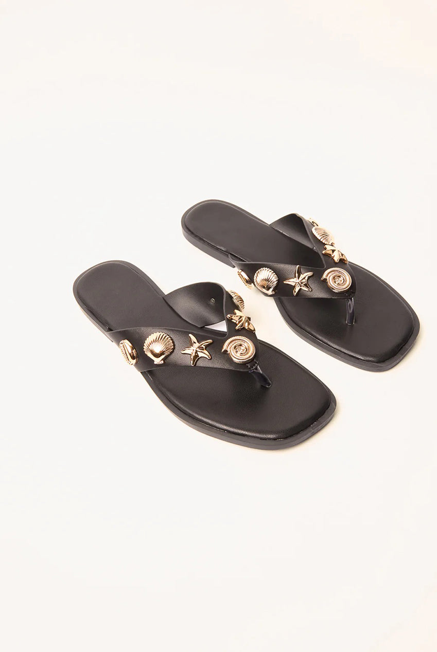 Sea Life Embellished Flip Flops by Blue Vanilla - SS26196B003