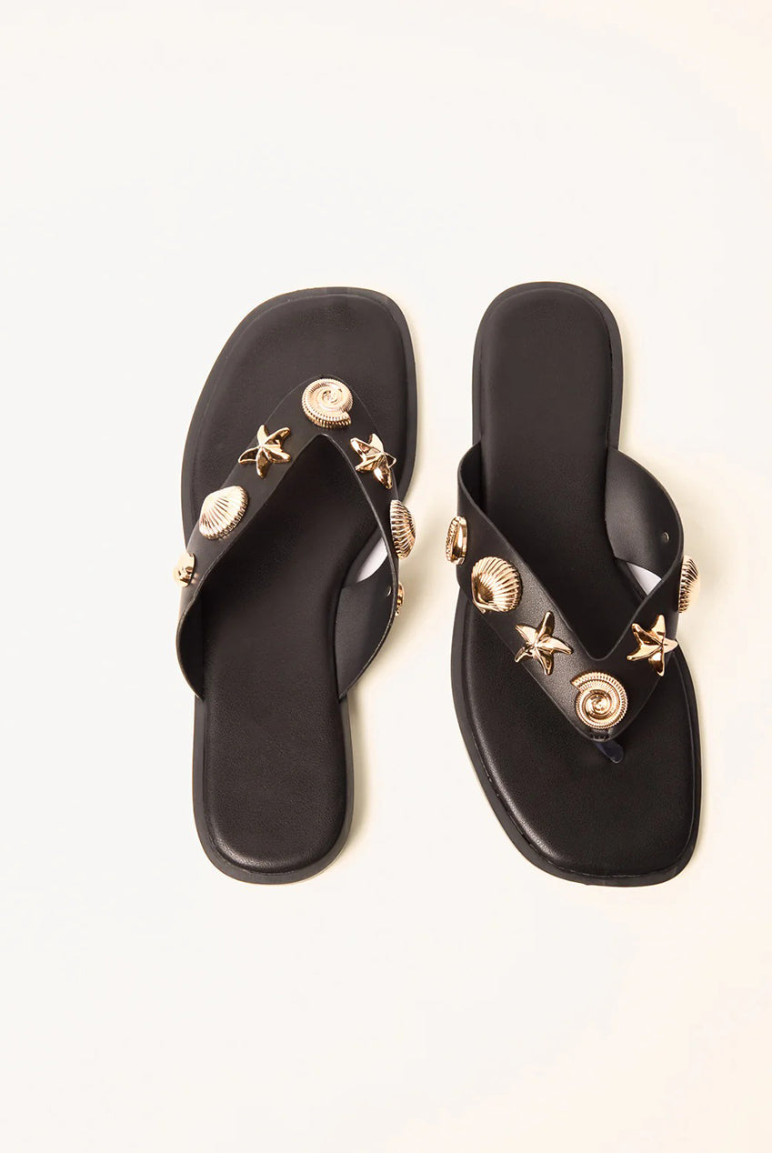 Sea Life Embellished Flip Flops by Blue Vanilla - SS26196B003