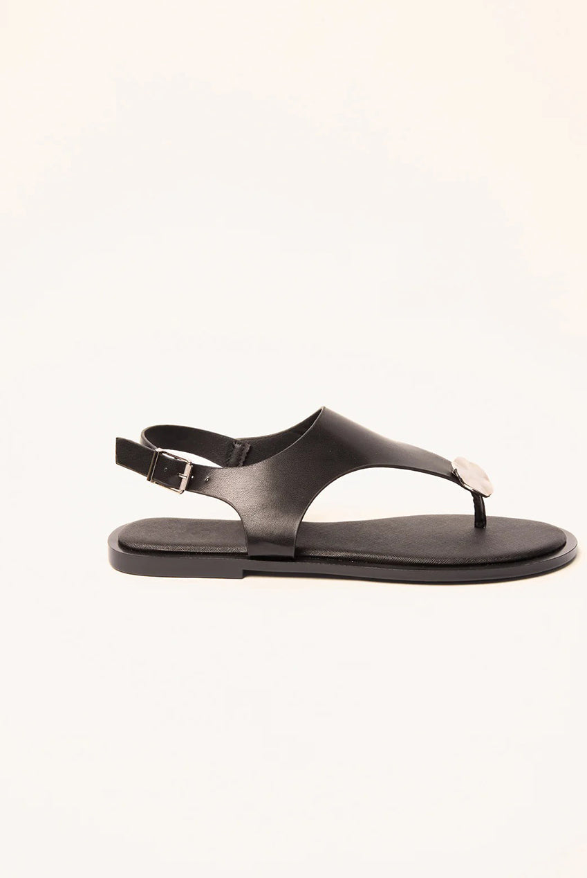 Faux Leather Metal Detail Sandals by Blue Vanilla - SS26253S003
