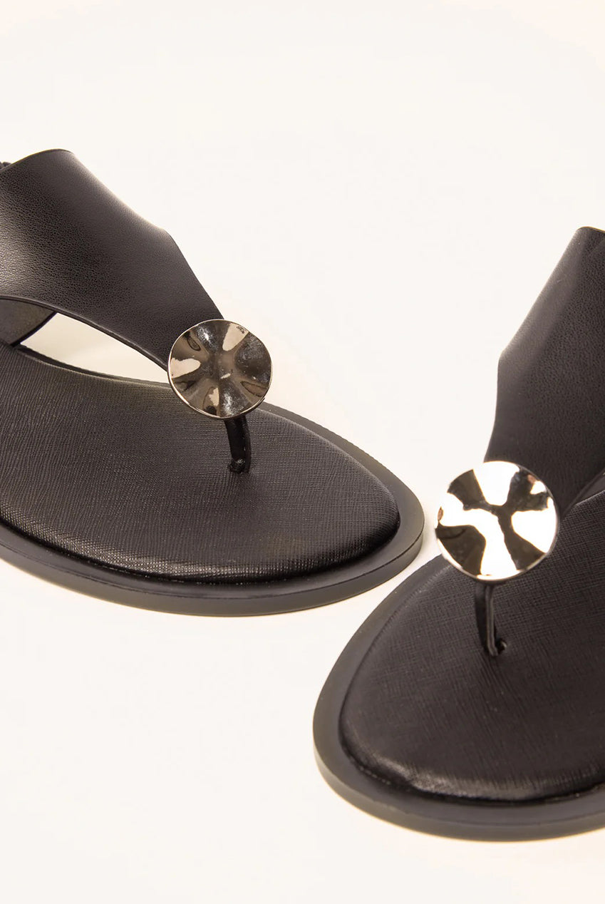 Faux Leather Metal Detail Sandals by Blue Vanilla - SS26253S003
