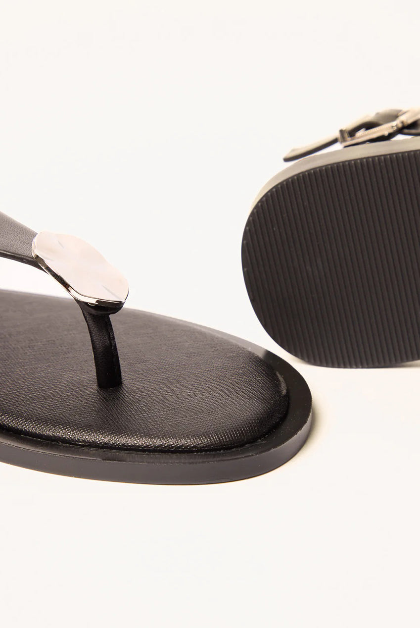 Faux Leather Metal Detail Sandals by Blue Vanilla - SS26253S003