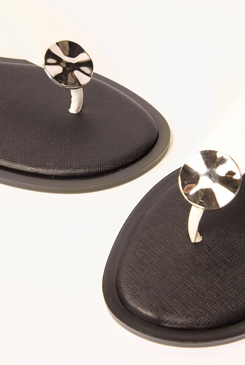 Faux Leather Metal Detail Sandals by Blue Vanilla - SS26253S006