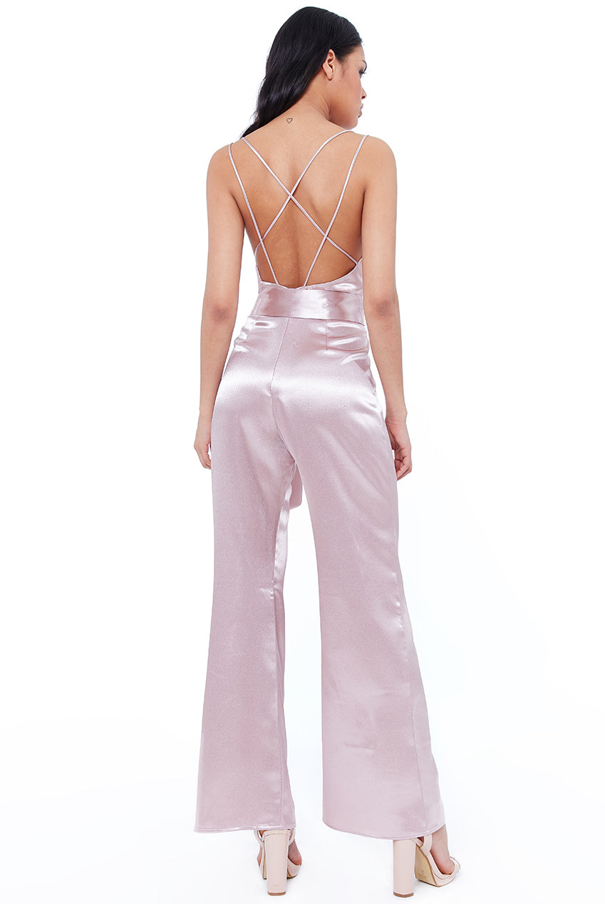 City Goddess Vicky Pattison - Satin Cowl Neck Jumpsuit