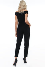 Goddiva Bardot Crossover Jumpsuit
