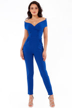 Goddiva Bardot Crossover Jumpsuit