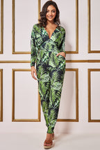 Goddiva Tropical Print Jumpsuit