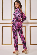 Goddiva Tropical Print Jumpsuit