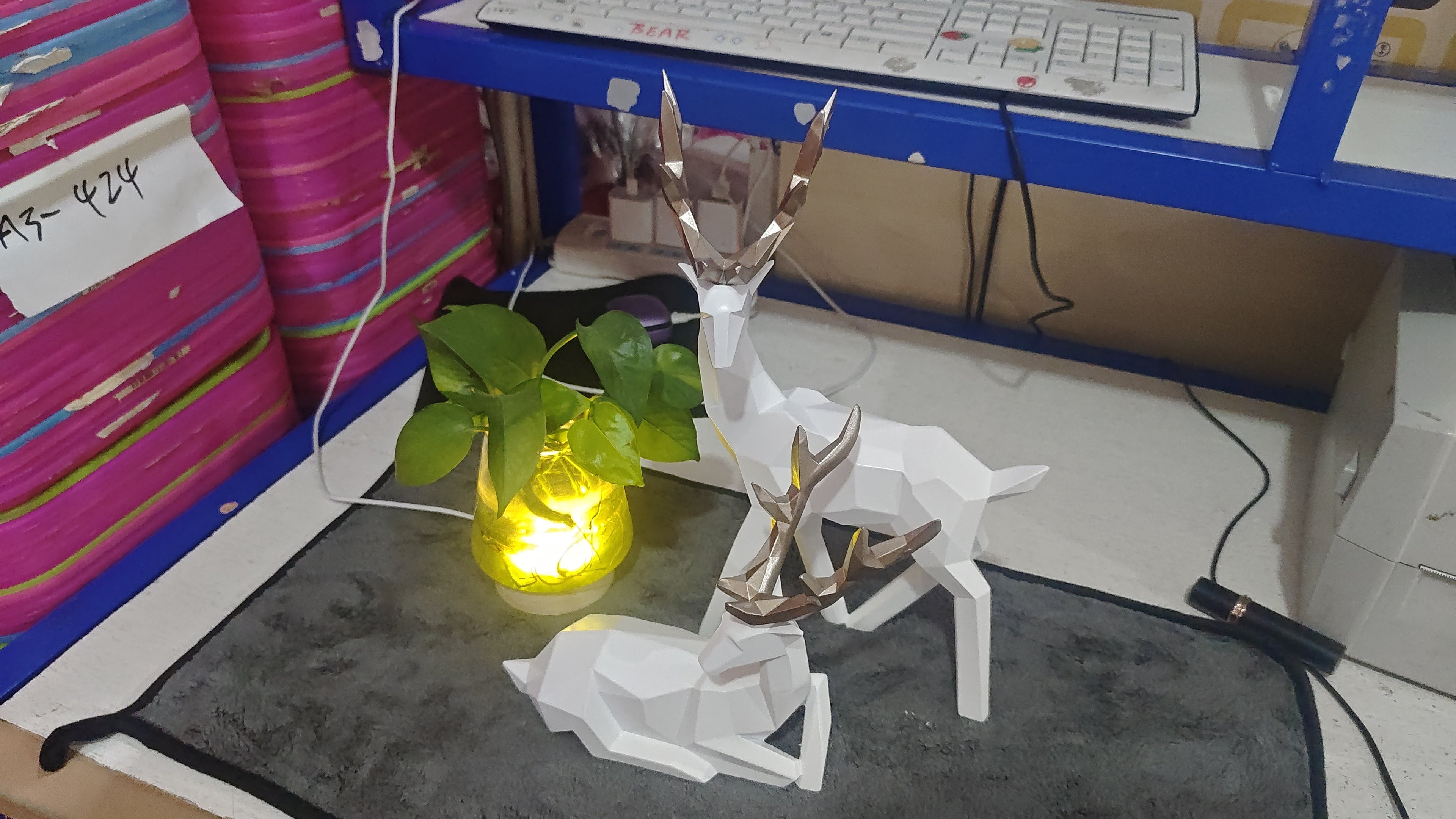 Resin Deers Sculpture Statue Ornament